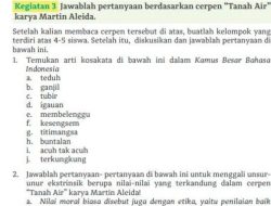 Kunci jawaban bahasa Indonesia kelas 11 halaman 82, sketsa cerpen