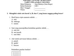 Lagu Awan Putih: Soal dan Jawaban Seni Rupa Kelas 3 Ulangan Harian Semester 2