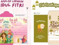 65 Desain Amplop Lebaran 2026 Kartun, Cetak dan Potong Siap Bagi THR