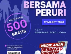 Mudik Gratis Peruri 2026 Dibuka, Cek Info Lengkapnya