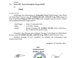 DPC PKB Manggarai Timur Tunjukkan Surat Asli DPP Persetujuan PAW Anggota Fraksi DPRD